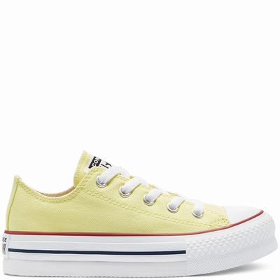 Converse Canvas Color EVA Platform Chuck Taylor All Star - Lasten Tennarit - VaaleanKeltainen/Valkoi